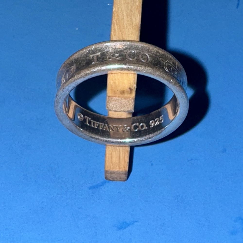 Tiffany & Co. Silver Textured Jewelry Ring
